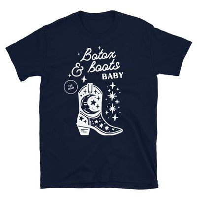 ButFirstSkin Botox & Boots Baby T-Shirt Navy / S