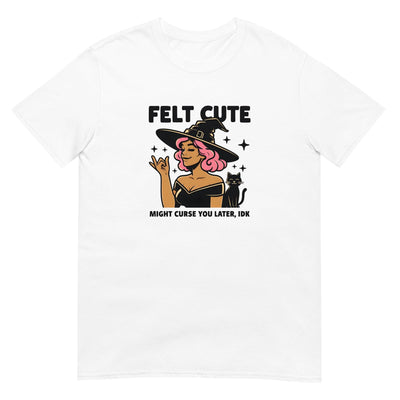ButFirstSkin Felt Cute Might Curse You Later Halloween T-Shirt White / S