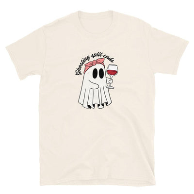 ButFirstSkin Ghosting Split Ends Halloween T-Shirt Natural / S