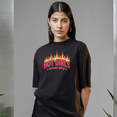 ButFirstSkin Hot Girls Wear SPF T-Shirt Black / S