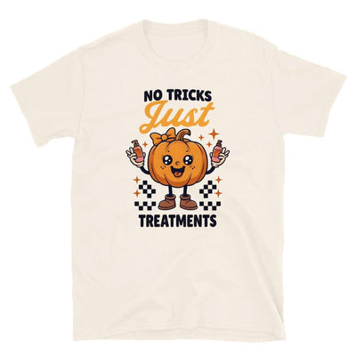 ButFirstSkin No Tricks Just Treatments Halloween T-Shirt Natural / S