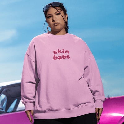 ButFirstSkin Skin Babe Embroidered Sweatshirt