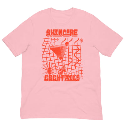 ButFirstSkin Skincare And Cocktails T-Shirt Pink / S