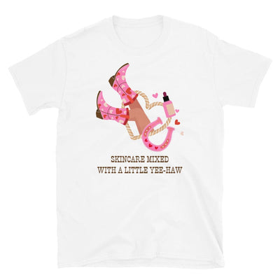 ButFirstSkin Skincare Mixed With A Little Yee-Haw T-Shirt White / S