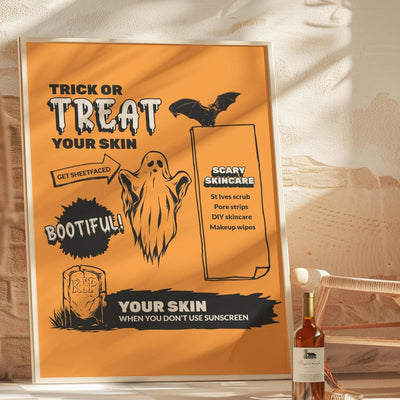 ButFirstSkin Trick Or Treat Halloween Poster