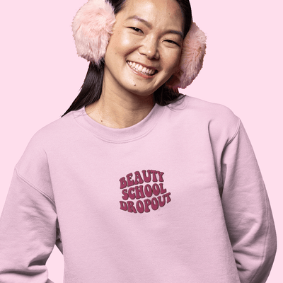 Beauty School Dropout Embroidered Sweatshirt Light Pink / S | ButFirstSkin