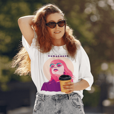 Behind Every Great Woman Is Sunscreen T-Shirt S | ButFirstSkin