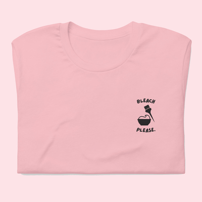 Bleach Please Embroidered T-Shirt Pink / S | ButFirstSkin
