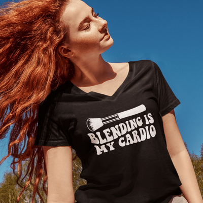 Blending Is My Cardio T-Shirt V Neck / S | ButFirstSkin