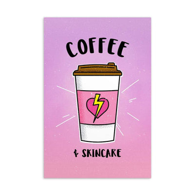 Coffee & Skincare Postcard Postcard | ButFirstSkin