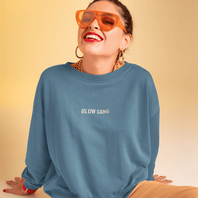 Glow Gang Embroidered Sweatshirt Deep Blue / S | ButFirstSkin