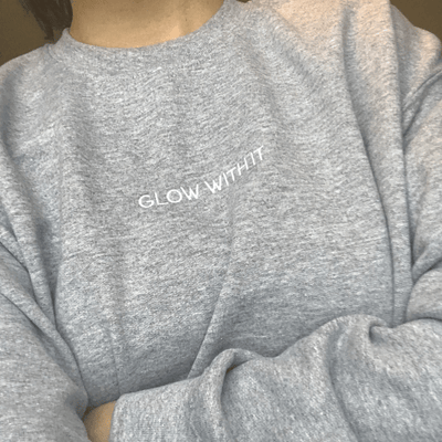 Glow With It Embroidered Sweatshirt | ButFirstSkin