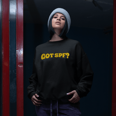 Got SPF? Embroidered Sweatshirt Black / S | ButFirstSkin