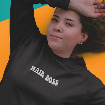 Hair Boss Embroidered Sweatshirt S | ButFirstSkin
