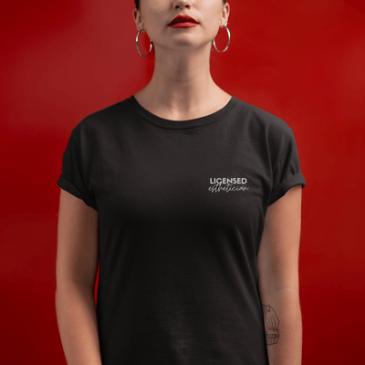 Licensed Esthetician Embroidered T-Shirt S | ButFirstSkin