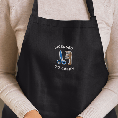 ButFirstSkin Licensed To Carry Embroidered Apron