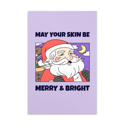 May Your Skin Be Merry & Bright Christmas Postcard Default Title | ButFirstSkin