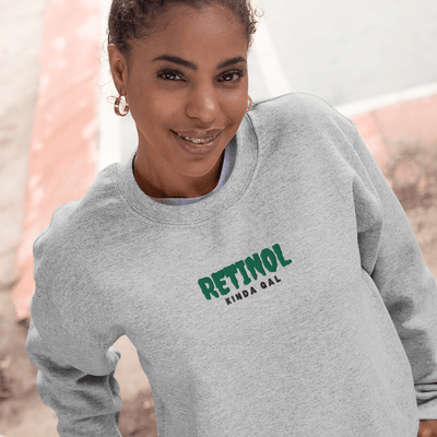 Retinol Kinda Girl Embroidered Sweatshirt S | ButFirstSkin