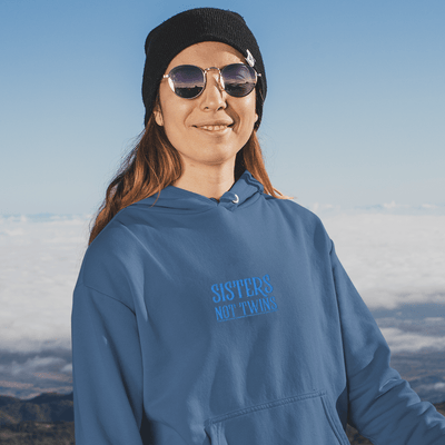 Sisters Not Twins Embroidered Hoodie S | ButFirstSkin