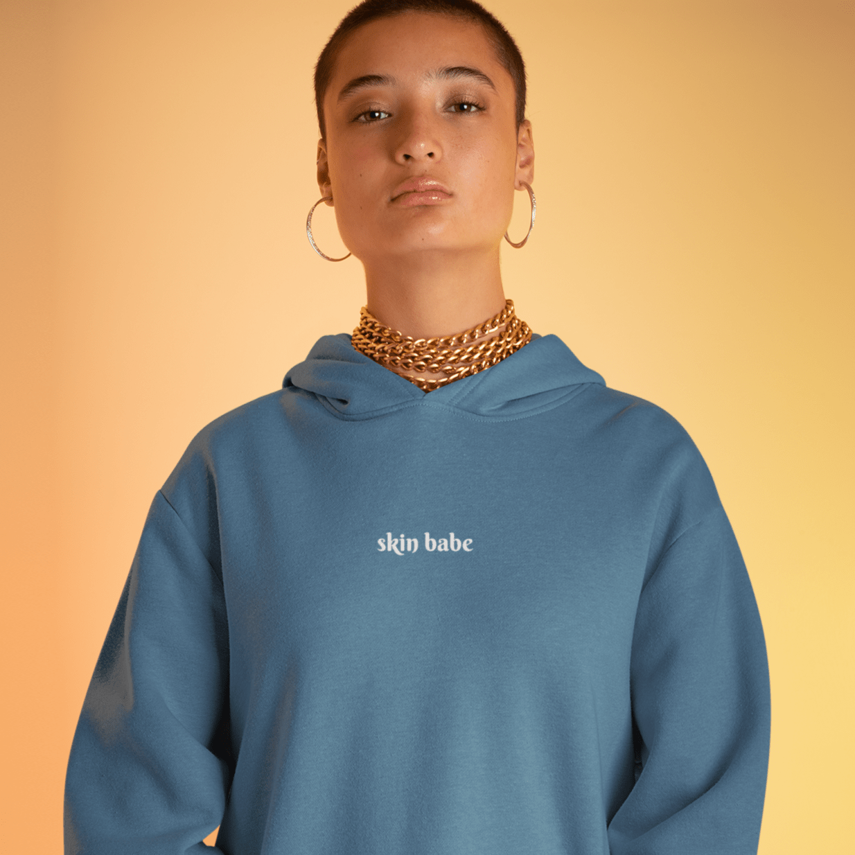 Skin Babe Embroidered Hoodie Skincare Apparel Merch | ButFirstSkin