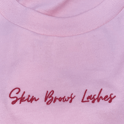 Skin Brows Lashes Embroidered T-Shirt S | ButFirstSkin