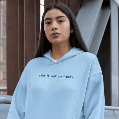 ButFirstSkin Skin Is Not Perfect Embroidered Hoodie