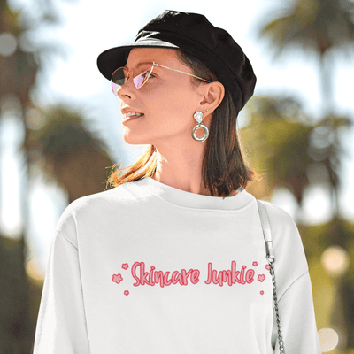 Skincare Junkie Sweatshirt White / S | ButFirstSkin