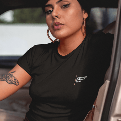 Sponsored By Adult Acne Embroidered T-Shirt S | ButFirstSkin