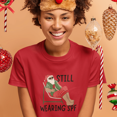 ButFirstSkin Still Wearing SPF Christmas T-Shirt