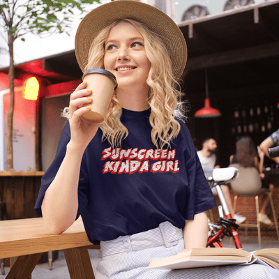 Sunscreen Kinda Girl T-Shirt Navy / S | ButFirstSkin